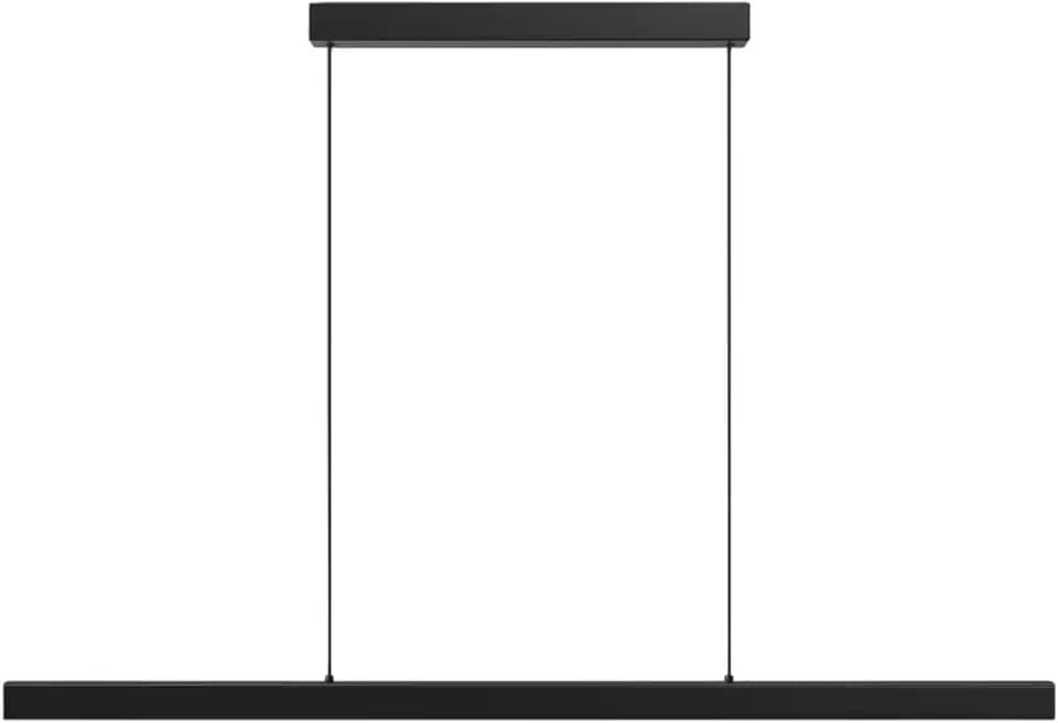 Moderne LED Eettafel Hangerlicht, 3000K/4500K/6500K 10%–100% Kleurtemperatuur Lineaire Lamp Hangende, Dimmer Met Afstandsbediening Hanglamp Voor Keuken, Woonkamer, Eetkamer, Slaapkamer- Zwart 120CM