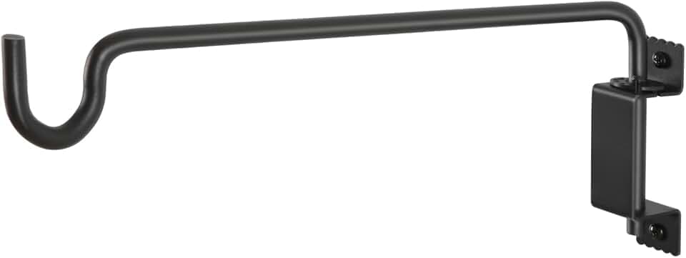 16 Inch Outdoor Hanging Brackets - 360° Swivel Plant Hanger with 12-Directional Adjustable Hook, Rust Resistant Solid Steel Wall Mount for Bird Feeders, Indoor/Outdoor Plants, Garden & Patio