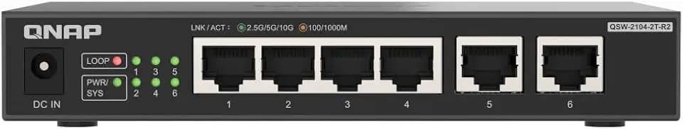 QNAP QSW-2104-2T-R2-US Unmanaged Switch