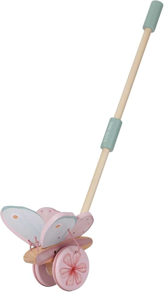 Little Dutch 7343 FSC Holz Schiebetier Schmetterling - Fairy Garden rosa