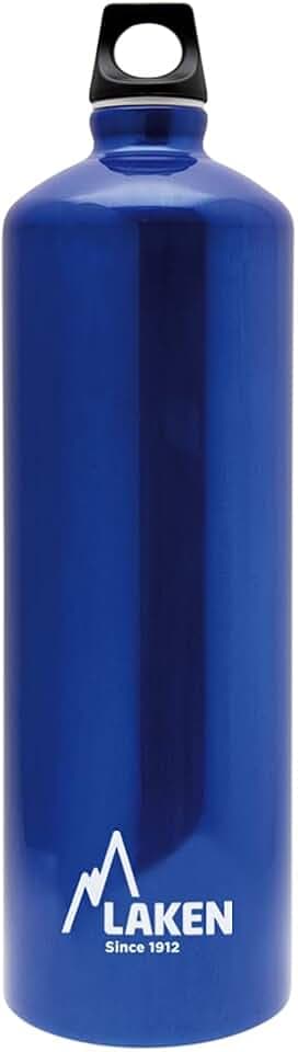 Laken Futura Alu Trinkflasche Schmale Öffnung Schraubdeckel mit Schlaufe 1.5L, Blau