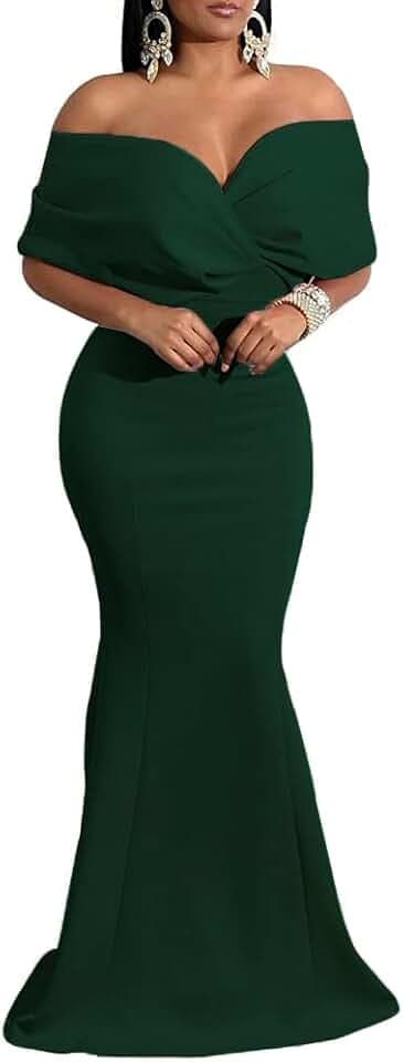 sexycherry Formal Dresses for Women Off The Shoulder Mermaid Evening Gowns