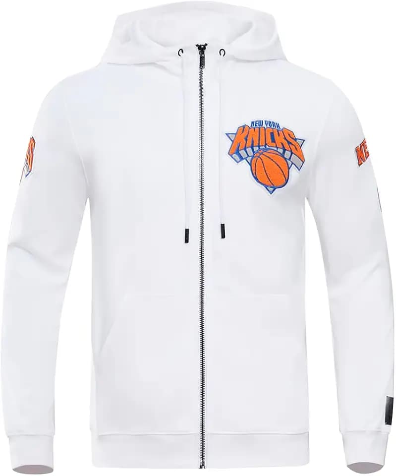 Pro Standard Mens NBA Classic Chenille Cotton Double Knit Full Zip Hoodie