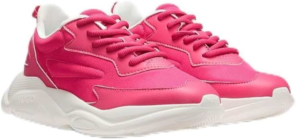 HUGO Damen - Sneaker Leon_Runn in weiß Glattleder