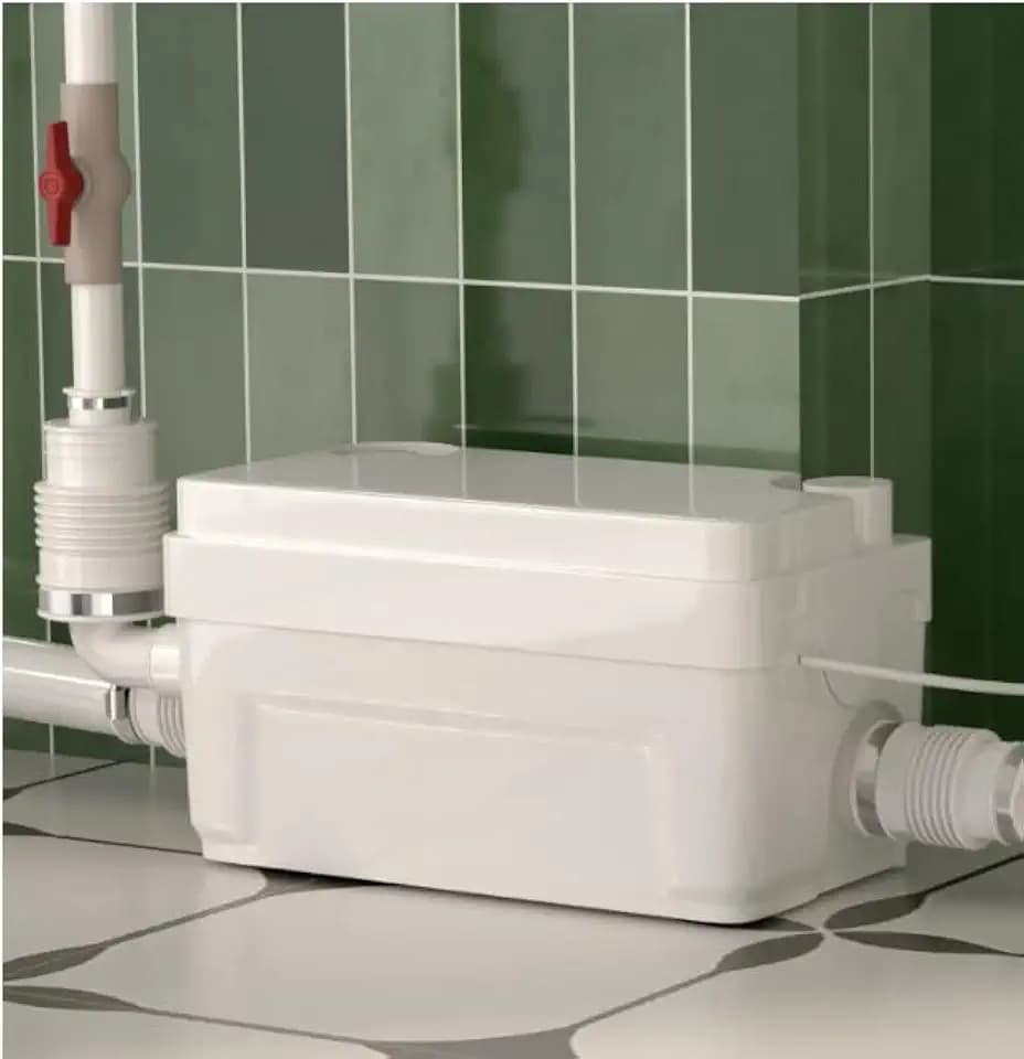 400W Abwasserpumpe, leise Zerkleinerer, 6m Förderhöhe, 3 Zuläufe