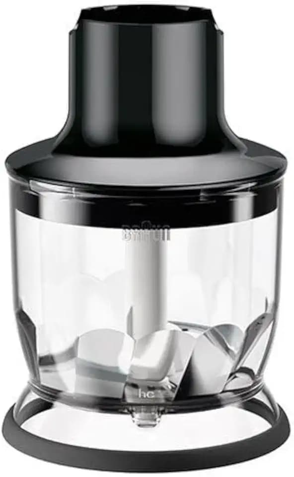 Braun Zerkleinerer Aufsatz MQS 200 BK mit EasyClick Plus System - Zubehör für Braun Stabmixer MultiQuick 7 und 9, BPA-frei, Fassungsvermögen 350 ml, Schwarz