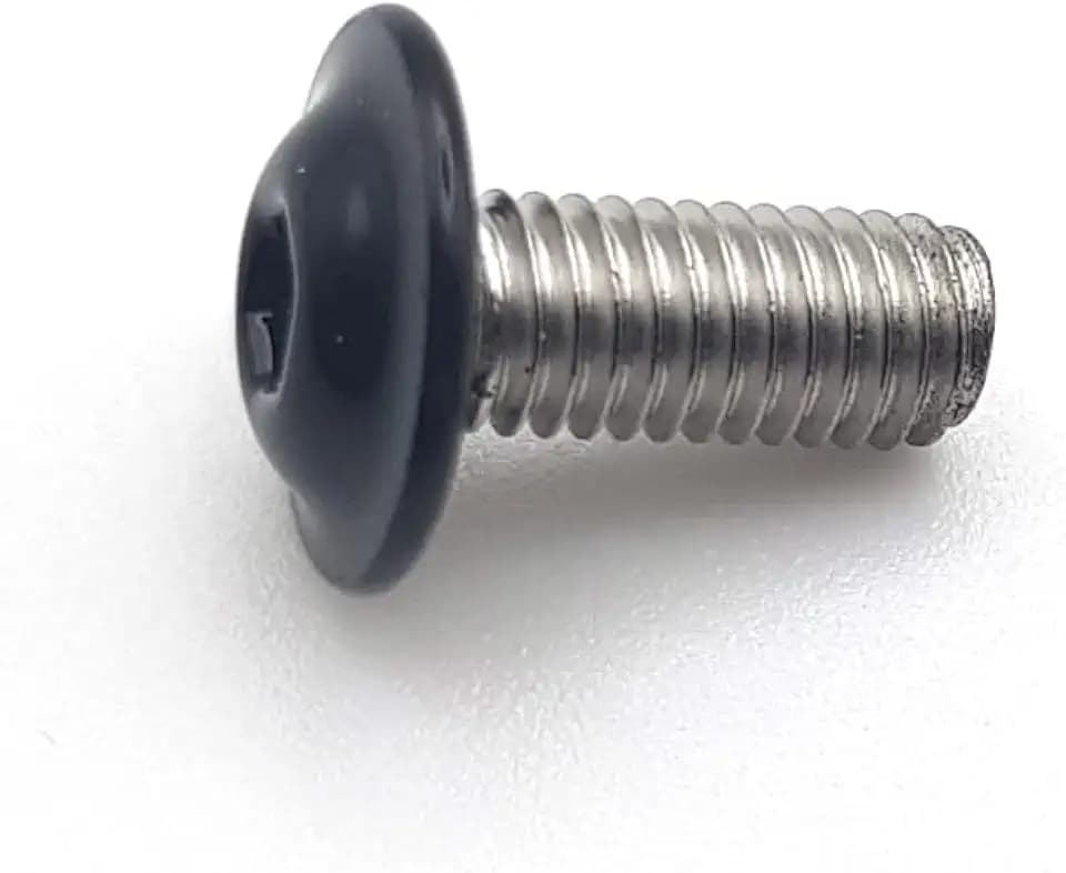 Metallschrauben M6 x 16 mm RAL 9005 schwarz dunkel Linsenkopf Innensechskant mit Sockel Edelstahl A2 50 Stück