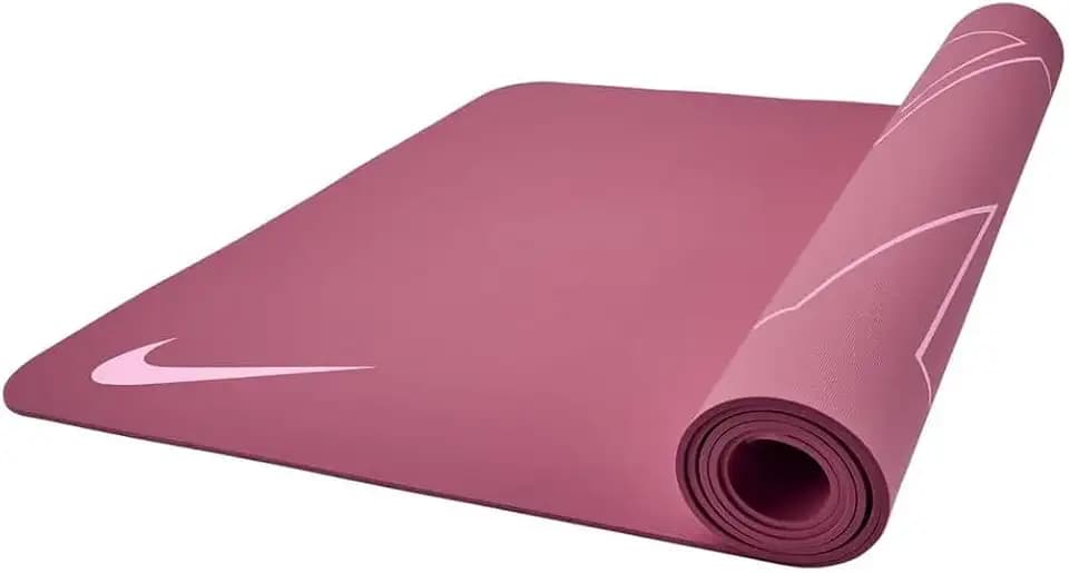 Nike Yoga Mat 4mm Reversible Yogamatte Fitnessmatte Workout Matte rutschfest, Peony/Pink Foam, 180 x 65cm