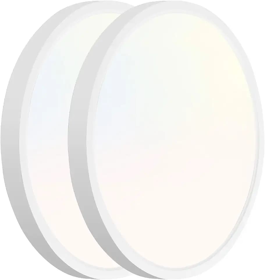 hykolity 9 Inch Selectable CCT LED Round Flat Panel Light,1800LM,2 Pack