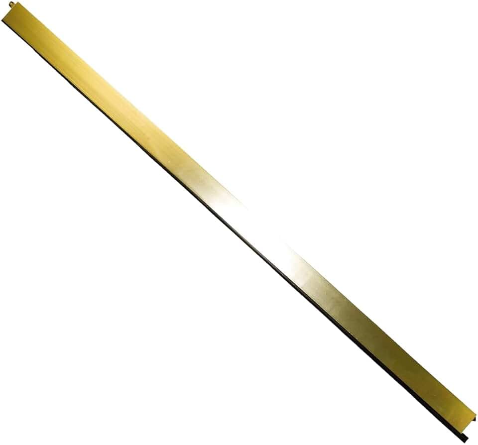 AMIG 2891 - Zugluftstopper Modell 3 | Automatische Schraubdichtung | Gummiverschluss | Innenmechanismus aus Edelstahl und Messingstopper | selbstnivellierbar | Zuschneidbar | 82 cm | Gold | Aluminium