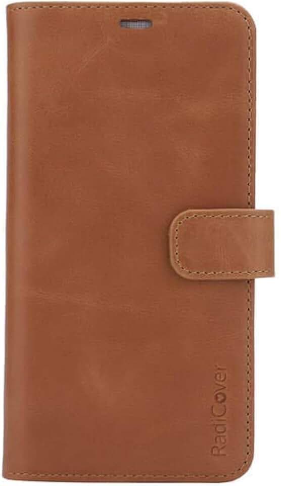 Leder Handyhülle für iPhone 11 Pro Max Hülle Magnet Case Braun 3 LED RFID