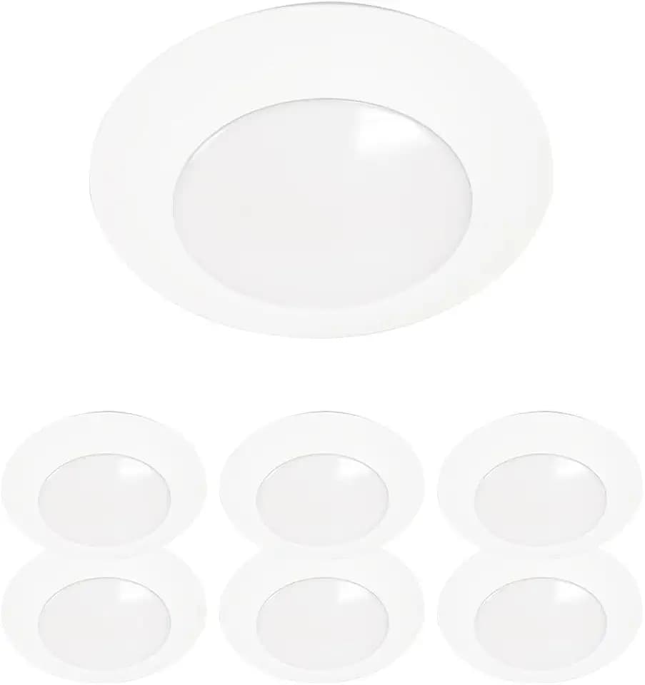 HALO HLCE 6-Pack 6 in LED Disk Ceiling Light 3000K 940lm 90 CRI Dimmable