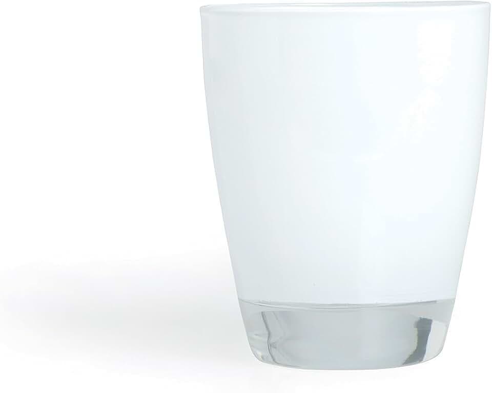 Excelsa Happy Color Trinkgläser, 2 Stück, 300 ml, Glas, Weiß