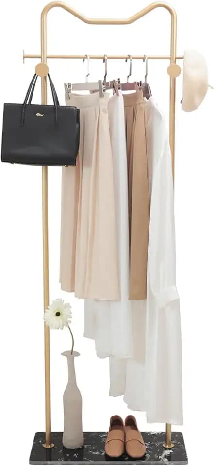 Marmor Kleiderständer,Metall Garderobenständer,Kleiderstange,Eckgarderobe,Multifunktional Freistehender Kleiderständer,Kleidung Rack Kleidungsständer,kleiner Kleiderständer,jackenstaender