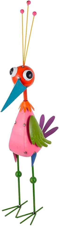DREAMSOUL Metal Bird Garden Statues 35" Whimsical Patio Yard Lawn Decor