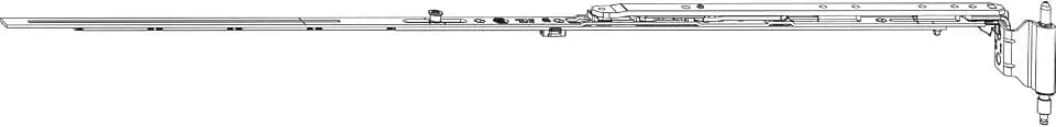 Maco MM Winkelbandschere Mammut, Tragkraft 220kg, FFB 671-900mm, 12/18-13mm, Fensterbeschlag rechts, Stahl verzinkt silber