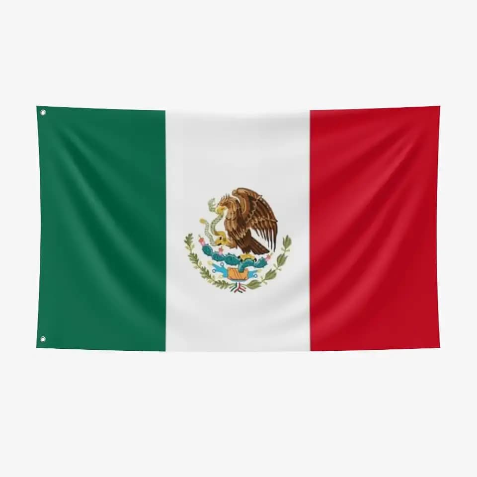 Nacilerto Mexico Flag 3x5FT,Vivid Colors,Double Stitched,Sturdy 100D Polyester,Mexican MX National Flags with 2 Brass Grommets for Indoor Outdoor. (Mexico, 3x5FT)