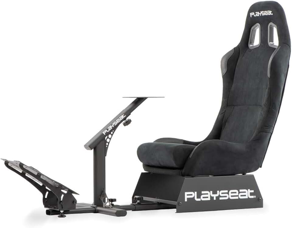 Playseat Evolution SIM Racing Cockpit | Komfortabler Gaming Rennsitz für PC & Konsole | Unterstützt Direct Drive | Mit Allen gängigen Lenkrädern und Pedalen kompatibel | Alcantara Edition