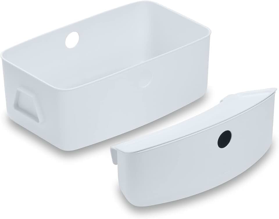 hauck Aufbewahrungsboxen für Hochstuhl - 2er Set (große und kleine Box) - Weiß / White