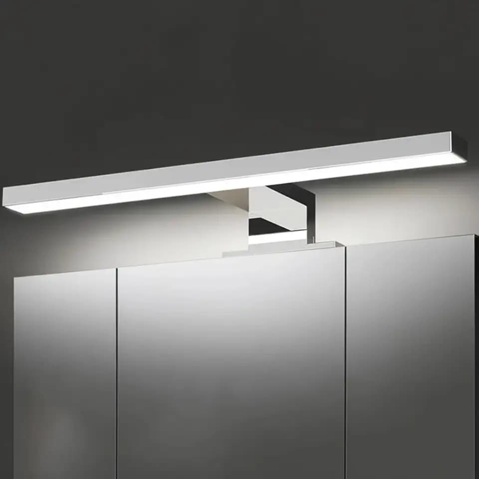 BARCELONA LED LED Spiegelleuchte Bad 10W 50cm, Badspiegelleuchte 3000K 800lm, IP44 Feuchtraumleuchte für Spiegel, Schrank oder Wandmontage, LED Badezimmerleuchte aus Aluminium