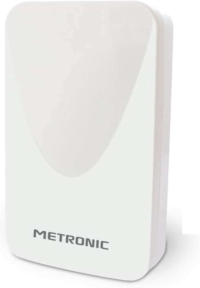 Metronic 415985 Außenantenne 43 dB und Verstärker kompatibel mit Full HD / 4K, weiß