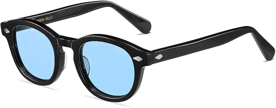 SHEEN KELLY Retro Acetat Ovale Sonnenbrille Herren Damen Polarisierte Linse
