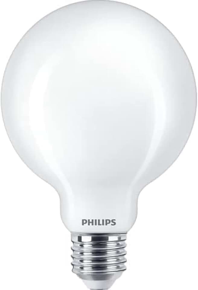 Philips LED Classic E27 Lampe, 60 W, Globeform, matt, neutralweiß, Weiß