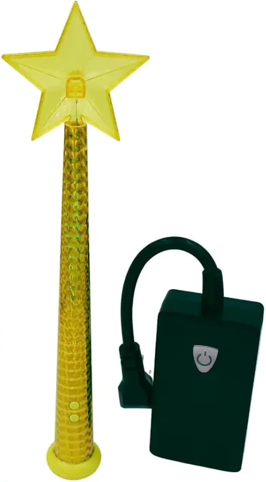 Wireless Remote for Christmas in July, Fairy Gardens, Lights, String Lights. Transmitter Wand activates The Remote Base Wall Adapter. Simply Plug and Press.