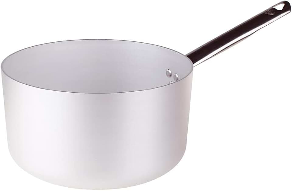 Pentole Agnelli ALMA10532 Professionelle Aluminiumpfannen 3 mm, hoher Auflauf mit Griff, 12,5 l