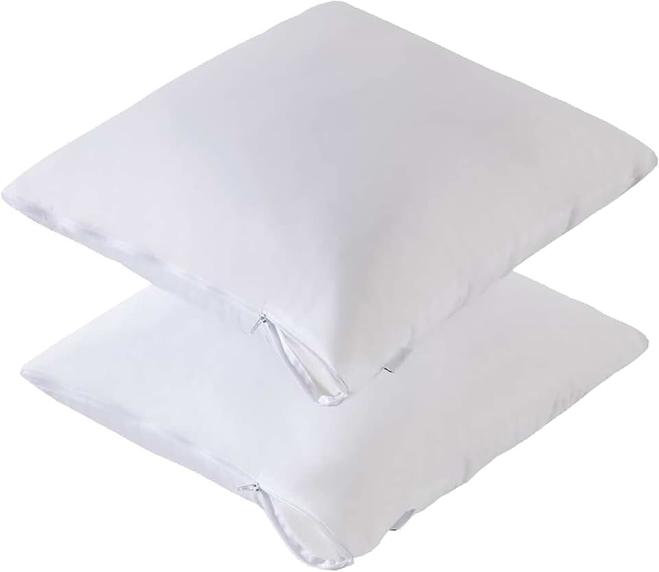 Kingnex 2 Pack Waterproof Feather Proof Euro Pillow Protectors 26x26