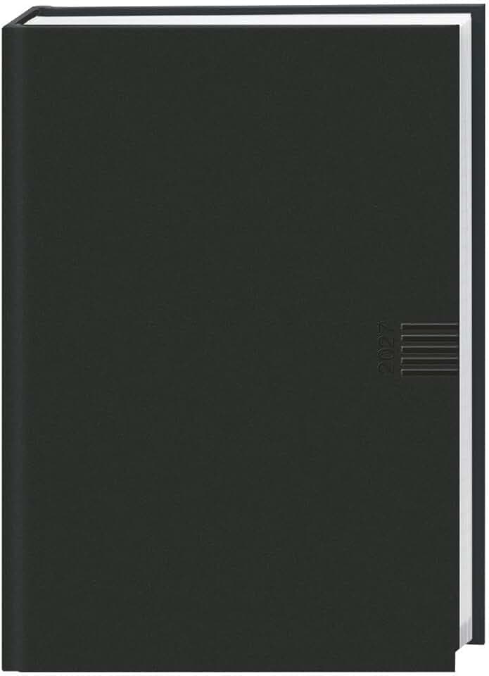 Wochen-Cheftimer A5, schwarz 2027: Cheftimer A5 mit Wochenkalender. Schwarzer Terminkalender. Buch-Kalender mit Lesebändchen und Eckperforation. Wattierter Taschenkalender zum Planen von Terminen.
