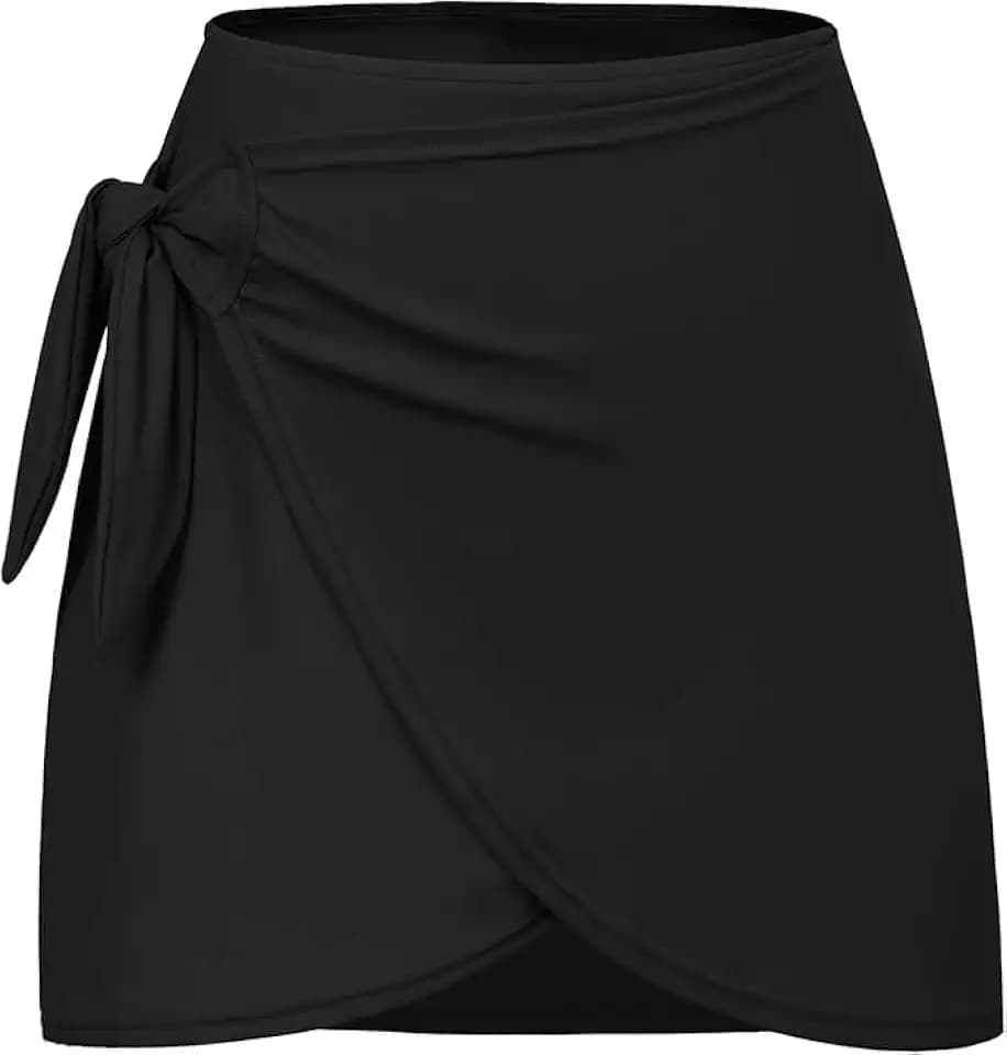Jack Smith Damen Wickelrock Sportrock Kurze Hose Elastische Taille A-Linie Rock