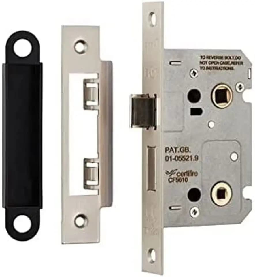 Eurospec Easi-T BAE5025SN Badezimmerschloss, satiniertes Nickel, 64 mm Breite