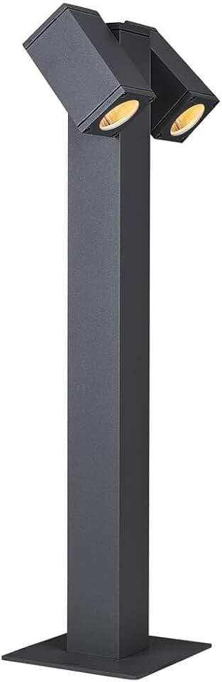 SLV THEO PATHLIGHT | Stehleuchte, LED Außen-Beleuchtung für Wege, Wände, Eingänge, Outdoor Garten-Lampe, Außenleuchte, Standleuchte |quadratisch, IP44, 2xGU10, anthrazit
