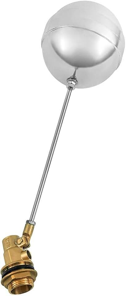QWORK Schwimmerventil aus Edelstahl, G 1", DN25, verstellbares Außengewinde, Wasserschwimmer-Sensor, Hydraulik, Pneumatik & Klempnervall