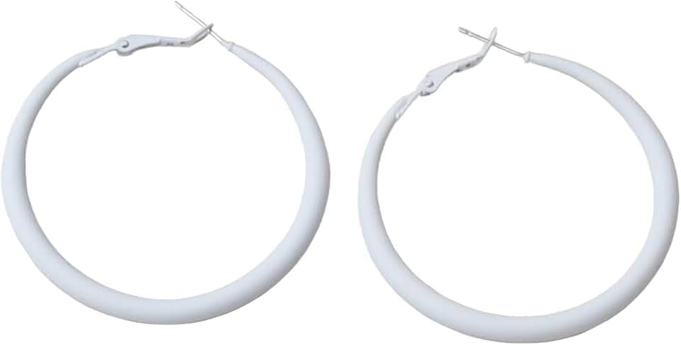 Matte Neon Colorful Round Circle Chunky Hoop Lightweight Drop Earrings 80s 90s Vintage Retro Party Exaggerated Multicolor Hoop Earring Classic Y2k Jewelry for Women