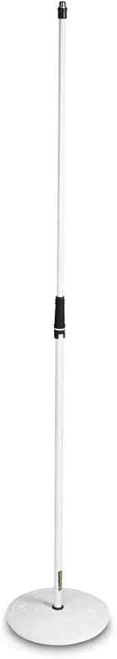 Gravity Microphone Stand MS 23 W Microphone Stand with Round Base for Vocal and Instrument Use, white