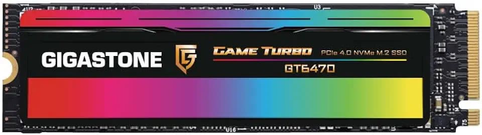 Gigastone Game Turbo PCIe Gen4x4 SSD 4TB, Speed Up to 7,300MB/s with SLC Caching Gaming/PC/Desktop/Laptop 5-Year Warranty M.2 NVMe PCIe 4.0 2280 Internal Solid State Drive