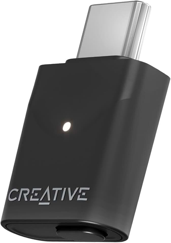 Creative BT-W6 wireless Bluetooth 5.4 and LE audio transmitter with Snapdragon audio, aptX Lossless, low latency and up to 24-bit/96kHz audio, works with PC/Mac/game consoles