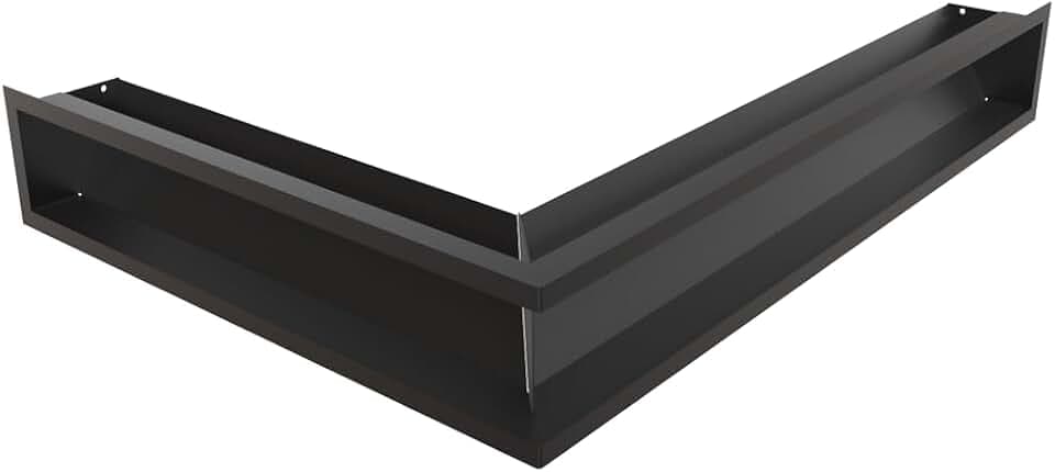 KRATKI Lüftungsgitter Luft 547 x 766 x 120 mm schwarz Eck rechts