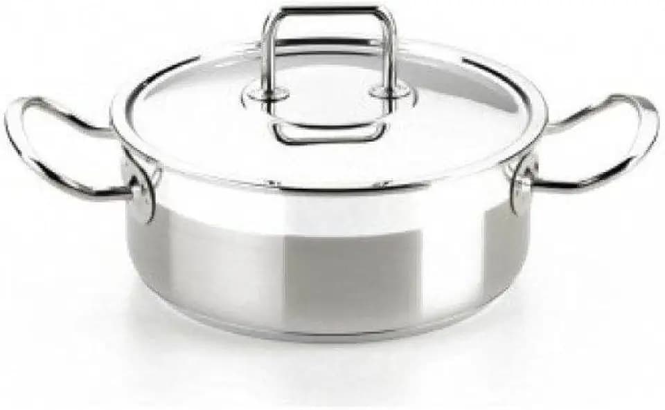 BRA Profesional | Professioneller Edelstahltopf mit Deckel 22 cm