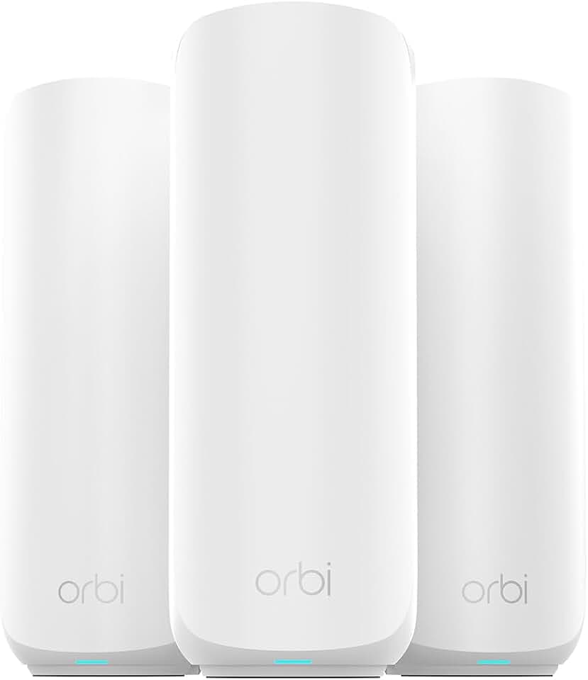 NETGEAR Orbi 370 Serie WiFi 7 WLAN Mesh System, bis zu 360 m², 3er Set