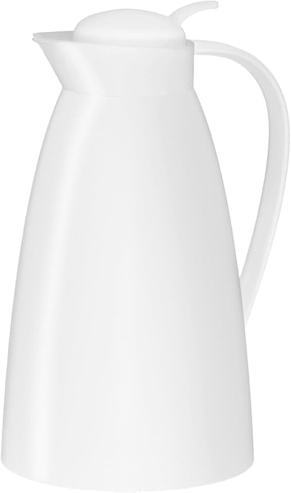 alfi ECO Isolierkanne 1,00 l, 12 h heiß, Hartglaseinsatz, coconut white