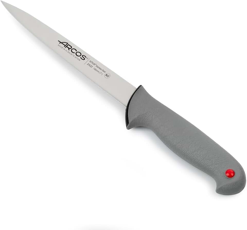 Arcos Serie Colour Proof - Filetmesser - Klinge Nitrum Edelstahl 190 mm - HandGriff Polypropylen Von Elastomer bedeckt Farbe Schwarz