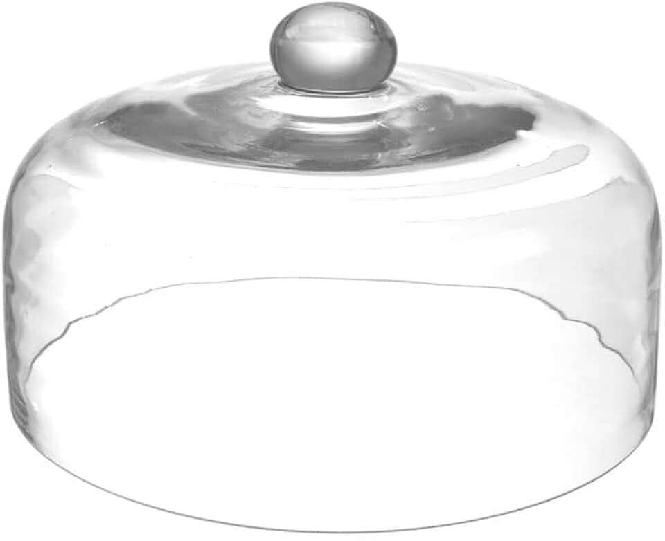 HENDI Glasglocke, zum Räuchern, Präsentieren und Servieren von Speisen, Glasglosche, Cloche aus Glas, Universalglocke, ø275x(H)140mm, Glas