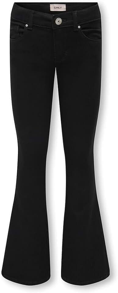 Only&Kids Mädchen KOGROYAL Life REG Flared PIM600 NOOS Bootcut-Jeans, Black Denim, 158 cm