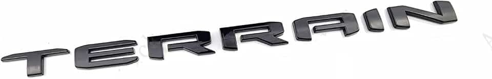 1x Replacement for 2019-2026 Terrain Front Door or Rear Liftgate Nameplate Logo Emblem Letter Badges (Gloss Black)
