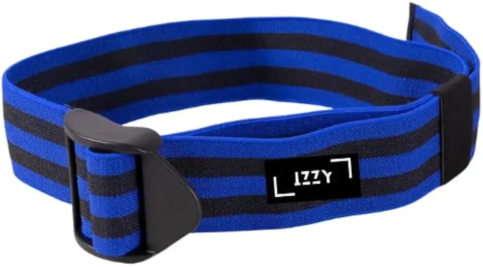 IZZY Muskel-Okklusion Bänder – Packung mit 4 Stück, mit robustem und verstellbarem Verschluss, BFR-Bänder für Arme und Beine, Fitnessstudio, Muskelaufbau und Fitness, Tasche inklusive