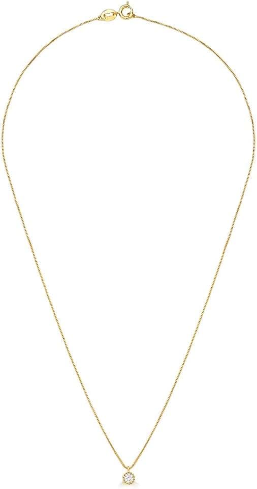 CRACCO Necklace with zirconia micro pendant in 925 silver option and 18k gold plated (Gold Plated)