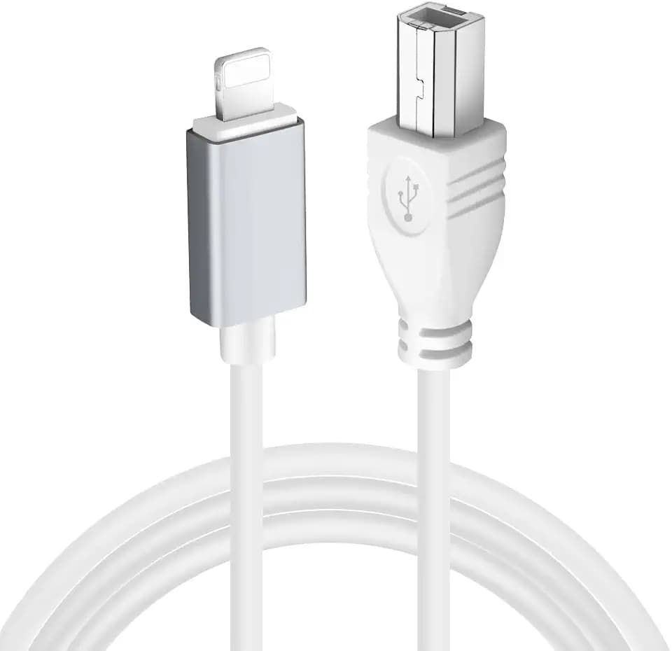 USB Typ-B zu Midi-Kabel, 1,5 m USB OTG Kabel, kompatibel mit iPhone, iOS-Geräte, Midi-Controller, Elektronischem Musikinstrument, Midi-Keyboard, Audio Interface, USB Mikrofon